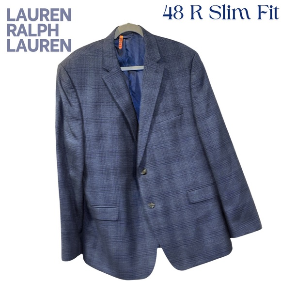 Lauren Ralph Lauren Other - Lauren Ralph Lauren Men’s Gray Blue 100% Wool Blazer Sports Jacket